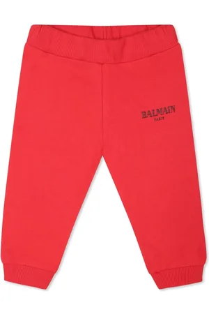 Balmain Logo-embroidered organic cotton track pants