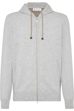 Brunello Cucinelli Front zip cashmere hoodie
