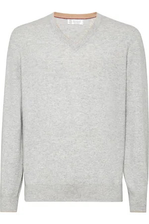 Brunello Cucinelli V-neck long-sleeved jumper