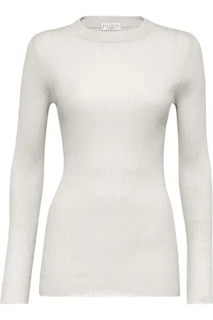 Brunello Cucinelli Fine-knit long-sleeved top