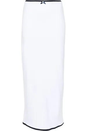 Rowen Rose Contrast-trim maxi skirt
