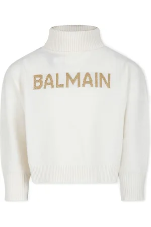 Balmain Intarsia-knit logo sweater