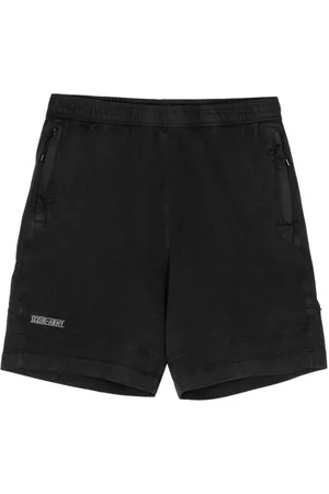 Izzue Logo-embroidered cotton track shorts