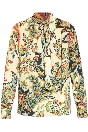 Etro Botanical scarf collar blouse