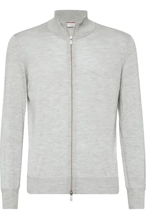 Brunello Cucinelli Zip-up cashmere-silk jumper