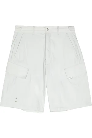 Izzue Logo-plaque eyelet-detail cargo shorts