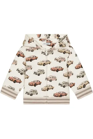Dolce & Gabbana Car-print zip-fastening hoodie