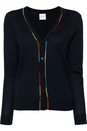 Paul Smith Contrast-trim merino-wool cardigan