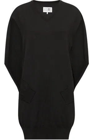 Maison Margiela V-neck cape-design minidress