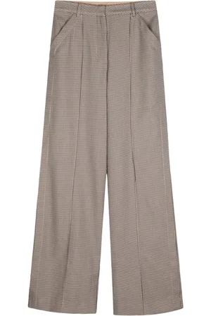 Acler Wid-leg checked trousers