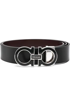 Salvatore Ferragamo Logo-buckle leather belt