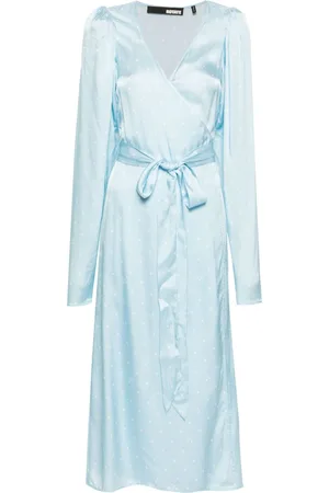 ROTATE Polka-dot wrap dress