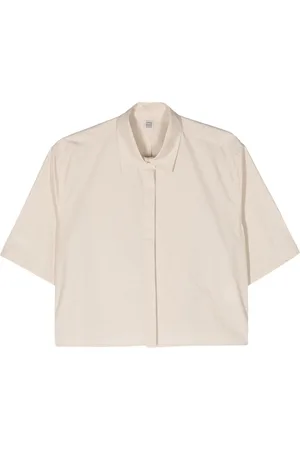 Totême Veran organic cotton cropped shirt
