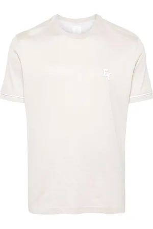 ELEVENTY Logo-embroidered cotton T-shirt