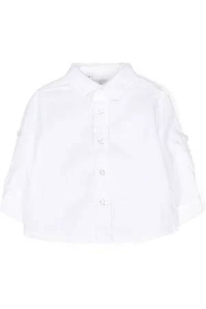 PATACHOU Logo-embroidered linen-blend shirt
