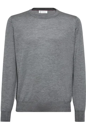 Brunello Cucinelli Cashmere-blend crew-neck jumper