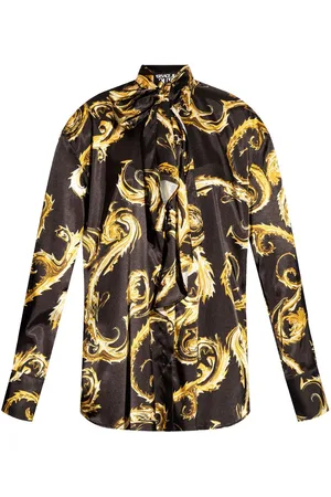 VERSACE Tied spike-print shirt
