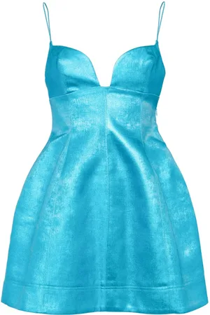 Acler Metallic finish short dress