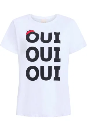 Cinq A Sept Shrunken Oui Oui Oui T-shirt
