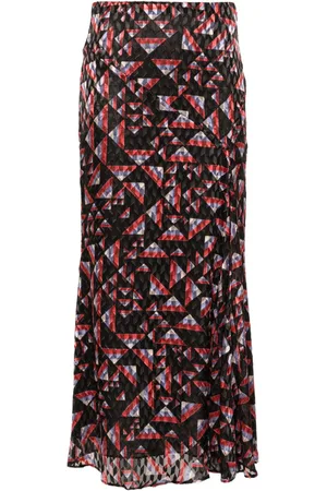 Isabel Marant Katae geometric-print midi skirt