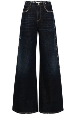 Dorothee Schumacher Stud-embellished wide-leg jeans