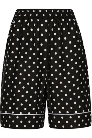 Dolce & Gabbana Polka-dot silk twill shorts