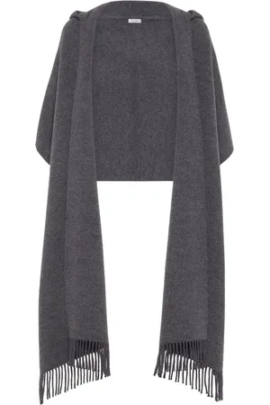 Brunello Cucinelli Fringe-trim knitted cape