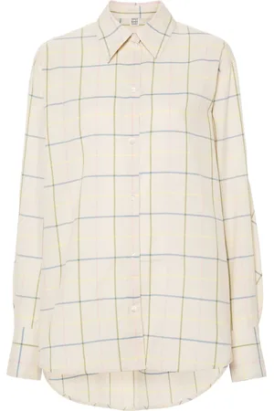 Totême Windowpane-print poplin shirt