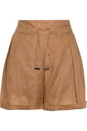 HUGO BOSS Drawstring ramie shorts