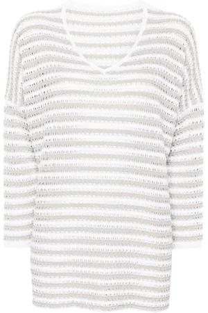 LE TRICOT PERUGIA Stripe open-knit jumper