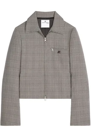 Courrèges Prince of Wales-pattern zip-fastening jacket