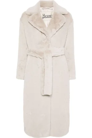 HERNO Single-breasted faux-fur coat