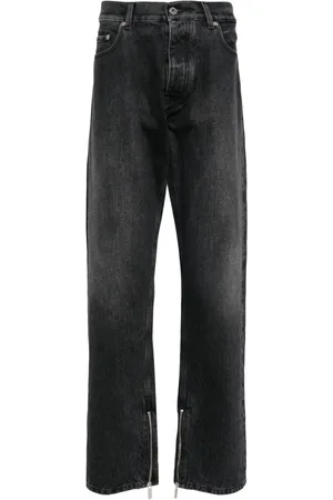 OFF-WHITE Zip-detail straigh-leg jeans