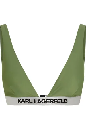 Karl Lagerfeld Logo-underband triangle bikini top