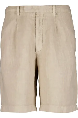 Boglioli Pleat-detail linen shorts
