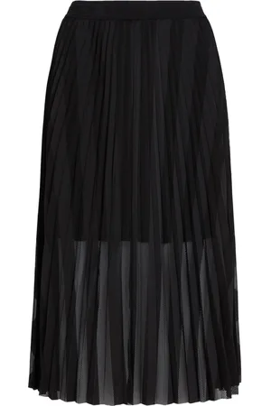 Karl Lagerfeld Pleated mesh midi skirt