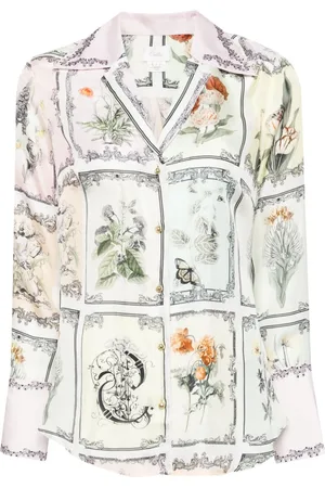 Camilla Botanical-print silk shirt