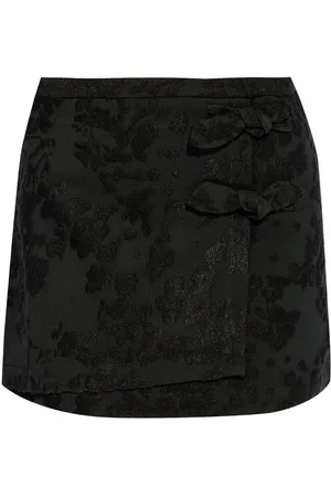 Ganni Floral-devoré miniskirt