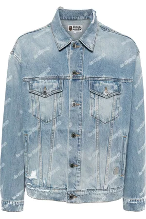 A Bathing Ape Monogram-print denim jacket