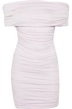 PNK Cowl-neck draped minidress