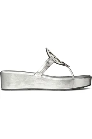 Tory Burch Miller 25mm metallic-effect slides