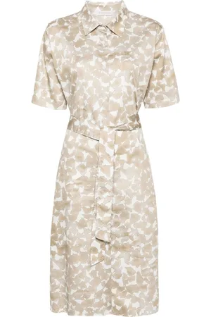 LE TRICOT PERUGIA Abstract-pattern shirt dress