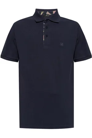 Etro Logo-embroidered cotton polo shirt