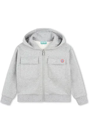 Kenzo Floral-embroidered zip-up hoodie