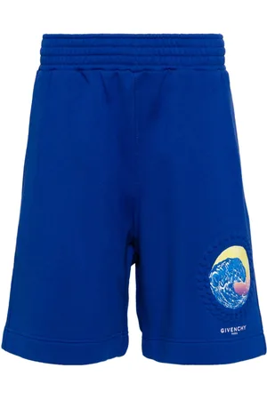 Givenchy Wave-print cotton track shorts