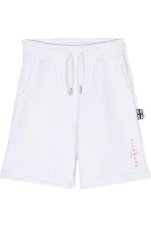 John Richmond Rubberised-logo track shorts
