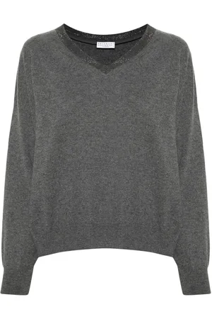 Brunello Cucinelli Monili-detail cashmere jumper