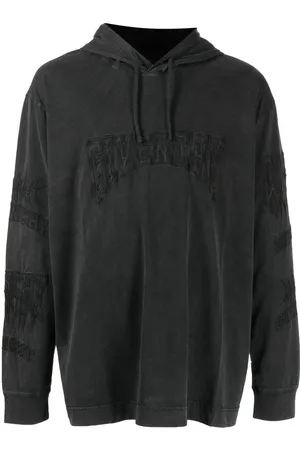 Givenchy Embroidered logo faded-effect hoodie