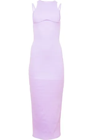 FLEUR DU MAL Strappy ribbed maxi dress