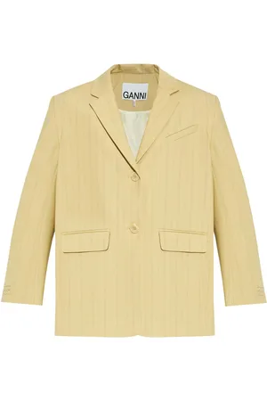 Ganni Striped boxy blazer
